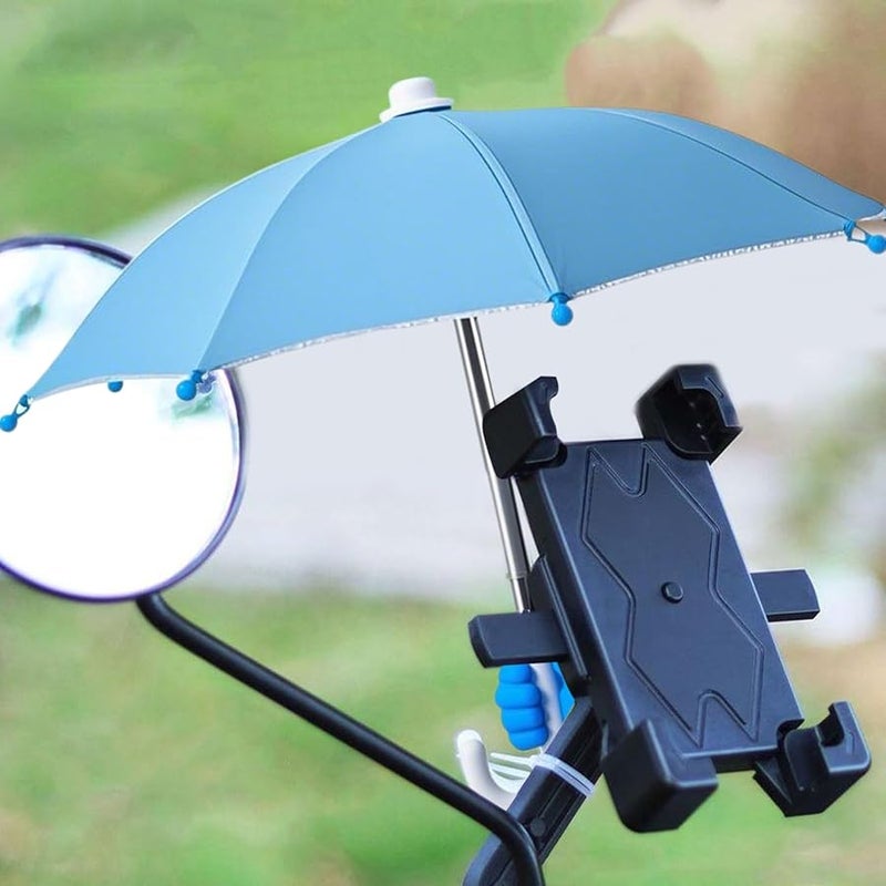 Blue Phone Umbrella UV Protection Portable Suction Cup Stand Tablet Clip Outdoor Use - Image 3